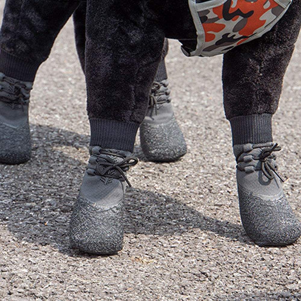 4Pcs Anti Slip Dog Socks Water Resistant Dog Boots Pet Paw Protector L Size