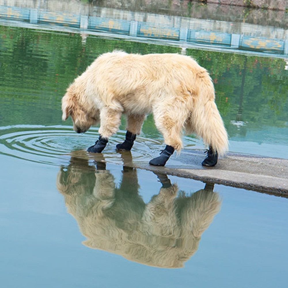4Pcs Anti Slip Dog Socks Water Resistant Dog Boots Pet Paw Protector L Size