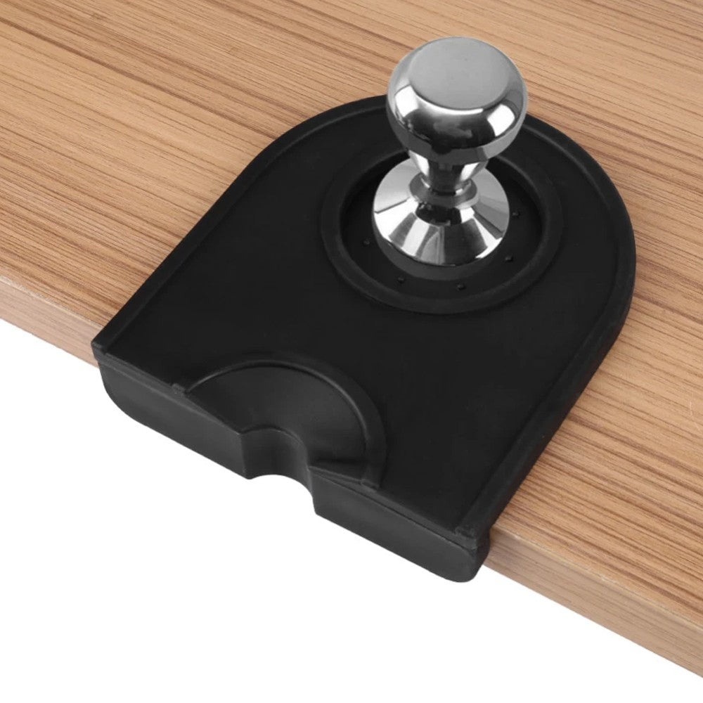12.5x14cm Espresso Tamper Mat and Refillable Coffee Pod Filters Set Silicone Anti-Slip Coffee Tamping Pad
