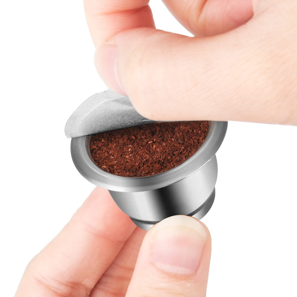 20x15cm Espresso Tamper Mat and Refillable Coffee Pod Filters Set Silicone Anti-Slip Coffee Tamping Pad