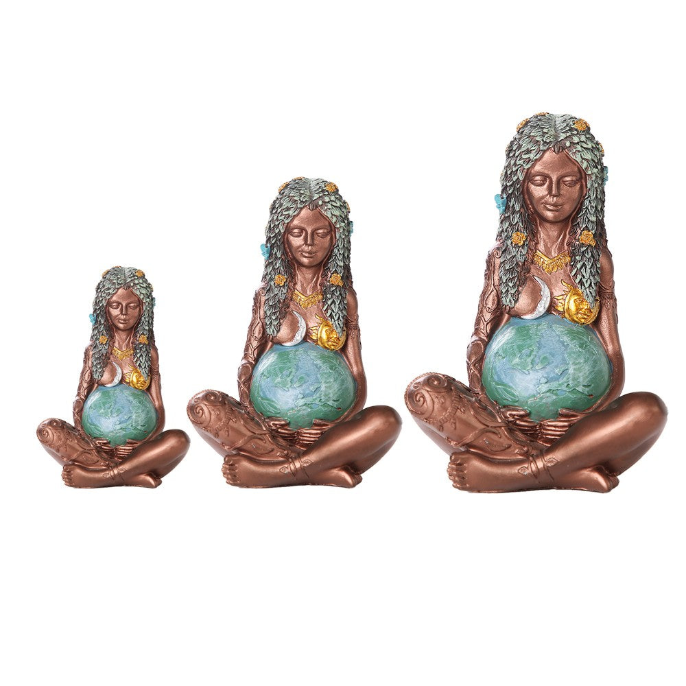 3 X Mother Earth Resin Art Statue Gaia Goddess Figurine Home Decoration