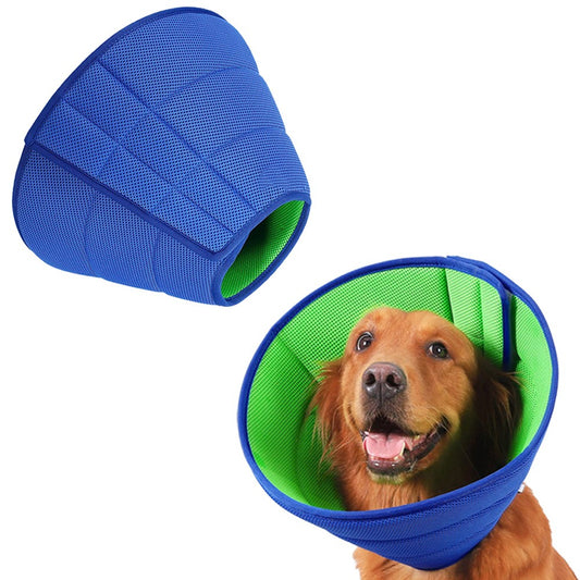 M Adjustable Dog Cone Breathable Pet Recovery Collar Anti Lick Surgery E-Collar