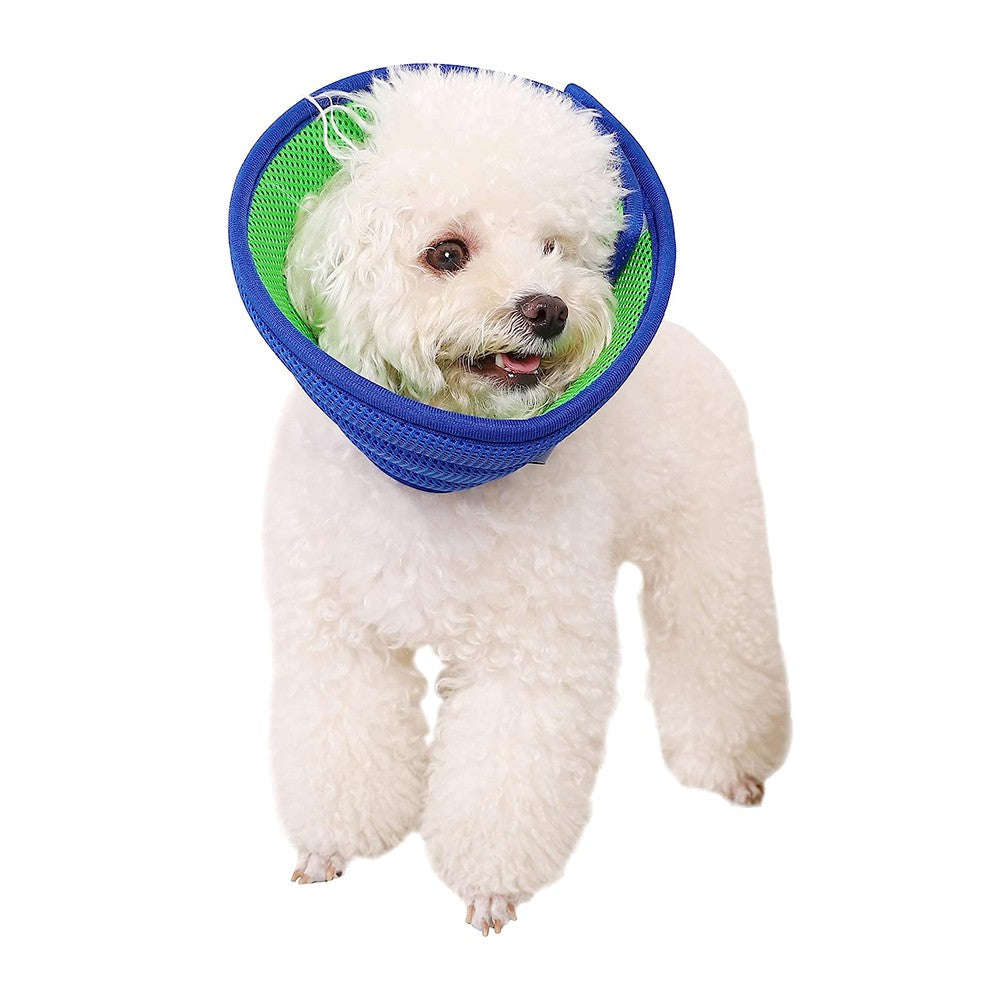 L Adjustable Dog Cone Breathable Pet Recovery Collar Anti Lick Surgery E-Collar