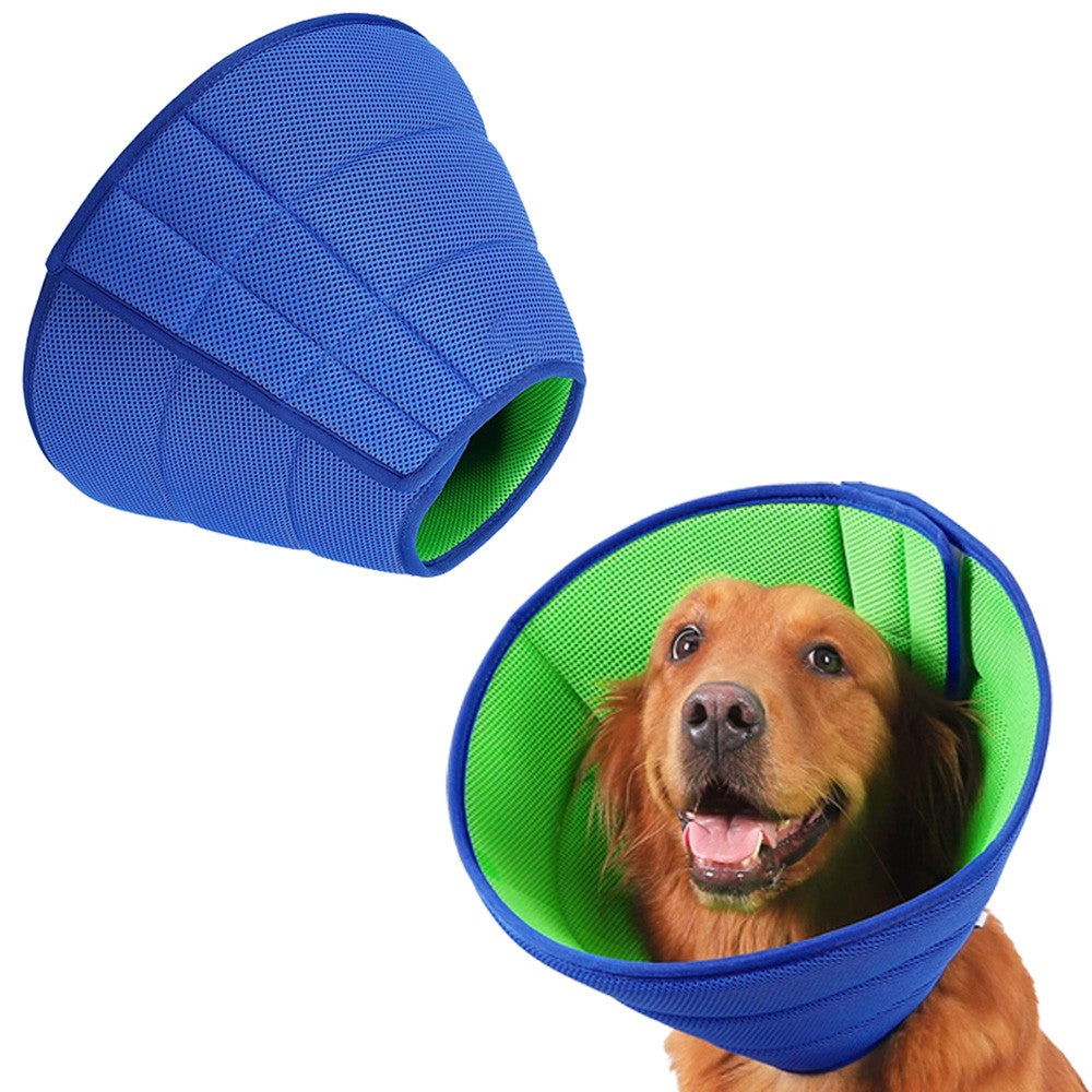 XL Adjustable Dog Cone Breathable Pet Recovery Collar Anti Lick Surgery E-Collar