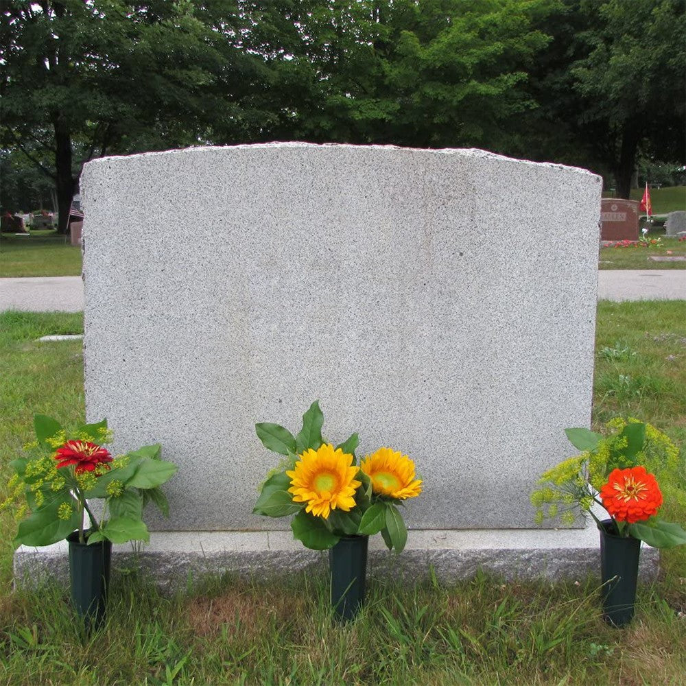 8Pcs Green Cemetery Memorial Vase with Spikes Grave Ground Stake Vase Resin Cones Flowers Holder for Grave Decoration