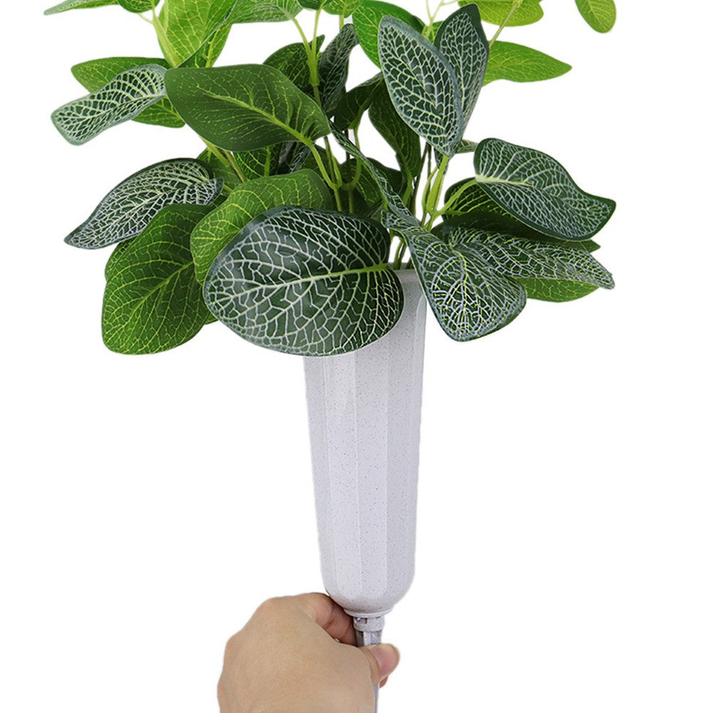 8Pcs Grey Cemetery Memorial Vase with Spikes Grave Ground Stake Vase Resin Cones Flowers Holder for Grave Decoration