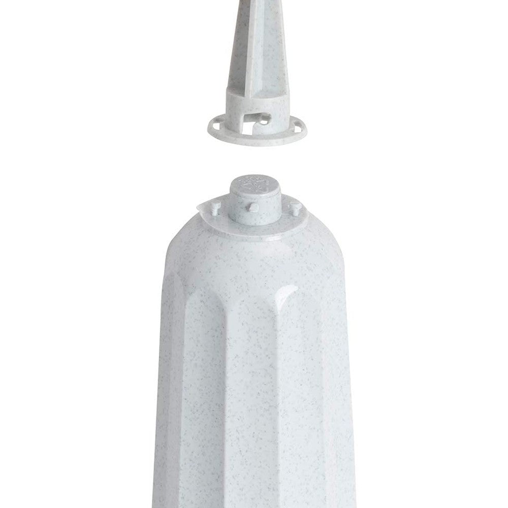 4Pcs Grey Cemetery Memorial Vase with Spikes Grave Ground Stake Vase Resin Cones Flowers Holder for Grave Decoration