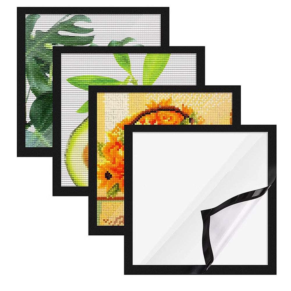 4Pcs Magnetic Frame Self Adhesive Magnetic Poster Frame Photo Picture Frame 28x28cm