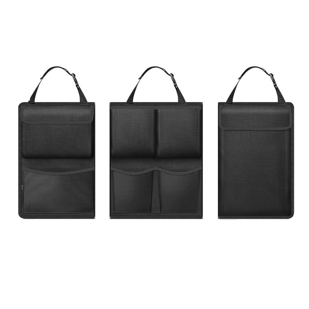 3Pcs Detachable Car Seat Back Organizers Car Storage Hanging Car Interior Black