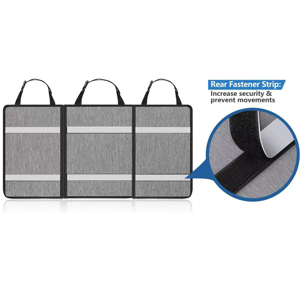 3Pcs Detachable Car Seat Back Organizers Car Storage Hanging Car Interior Grey