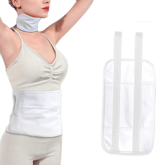 Reusable Wrap Belt Castor Oil Pack Kit for Inflammation Toxin Remover White