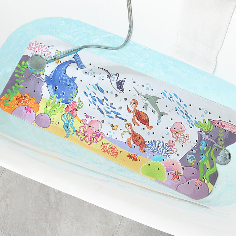 100cm Kids Cartoon Bathtub Mat Non-Slip Shower Mat Bathroom Floor Mat Style 3