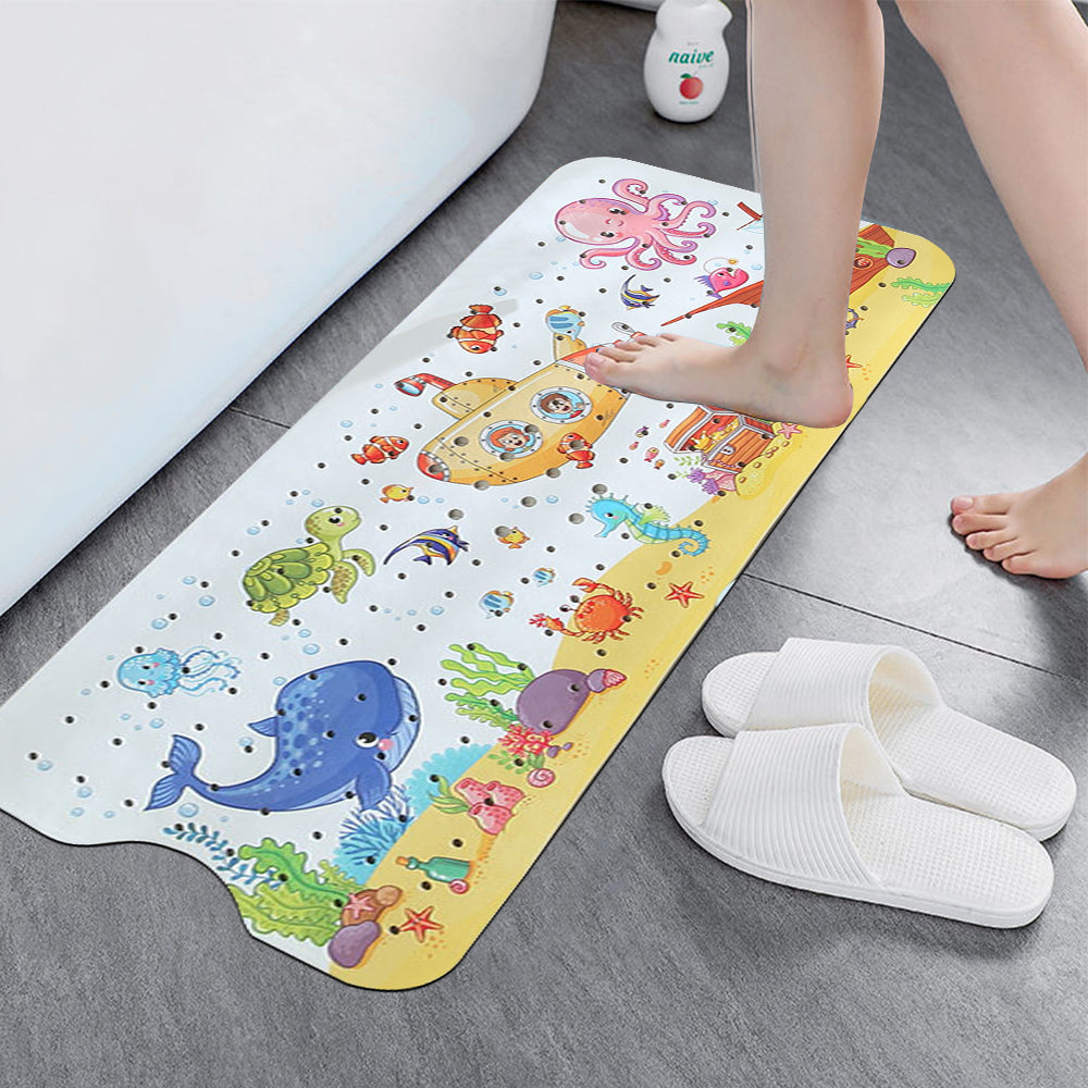 100cm Kids Cartoon Bathtub Mat Non-Slip Shower Mat Bathroom Floor Mat Style 5