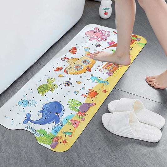 100cm Kids Cartoon Bathtub Mat Non-Slip Shower Mat Bathroom Floor Mat Style 5