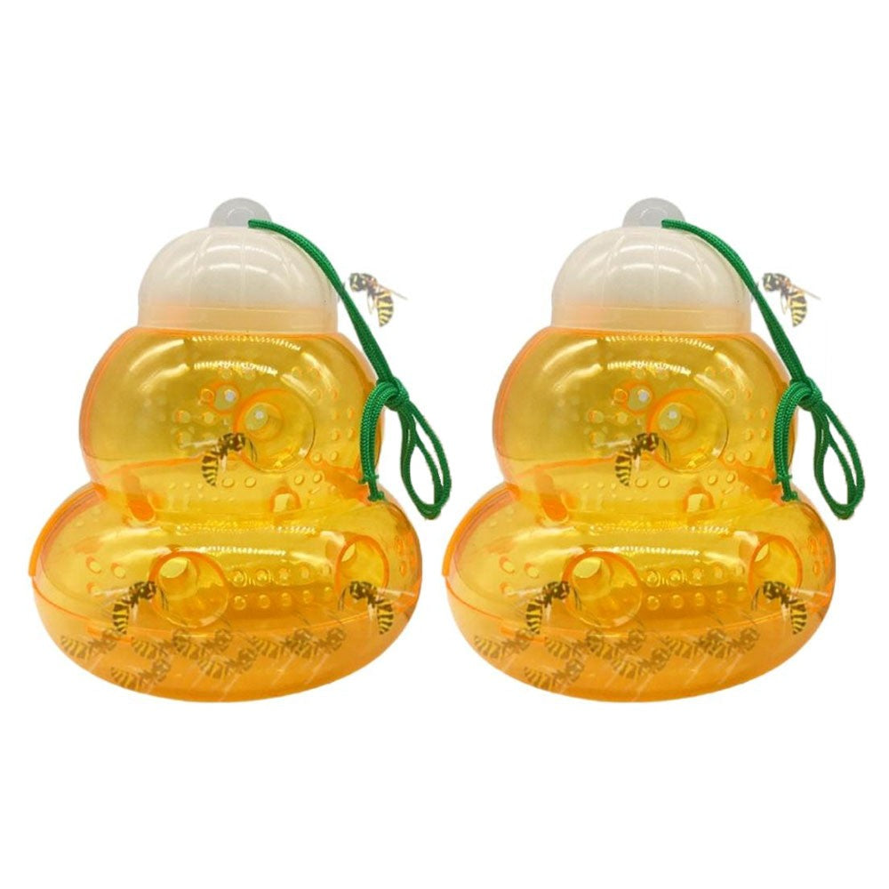 2Pcs Hanging Wasp Traps Outdoor Bee Traps Reusable Hornet Insect Catcher Orange