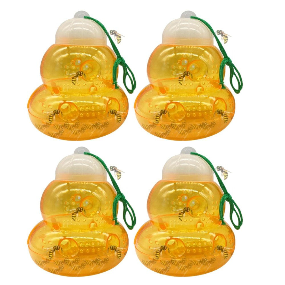 4Pcs Hanging Wasp Traps Outdoor Bee Traps Reusable Hornet Insect Catcher Orange