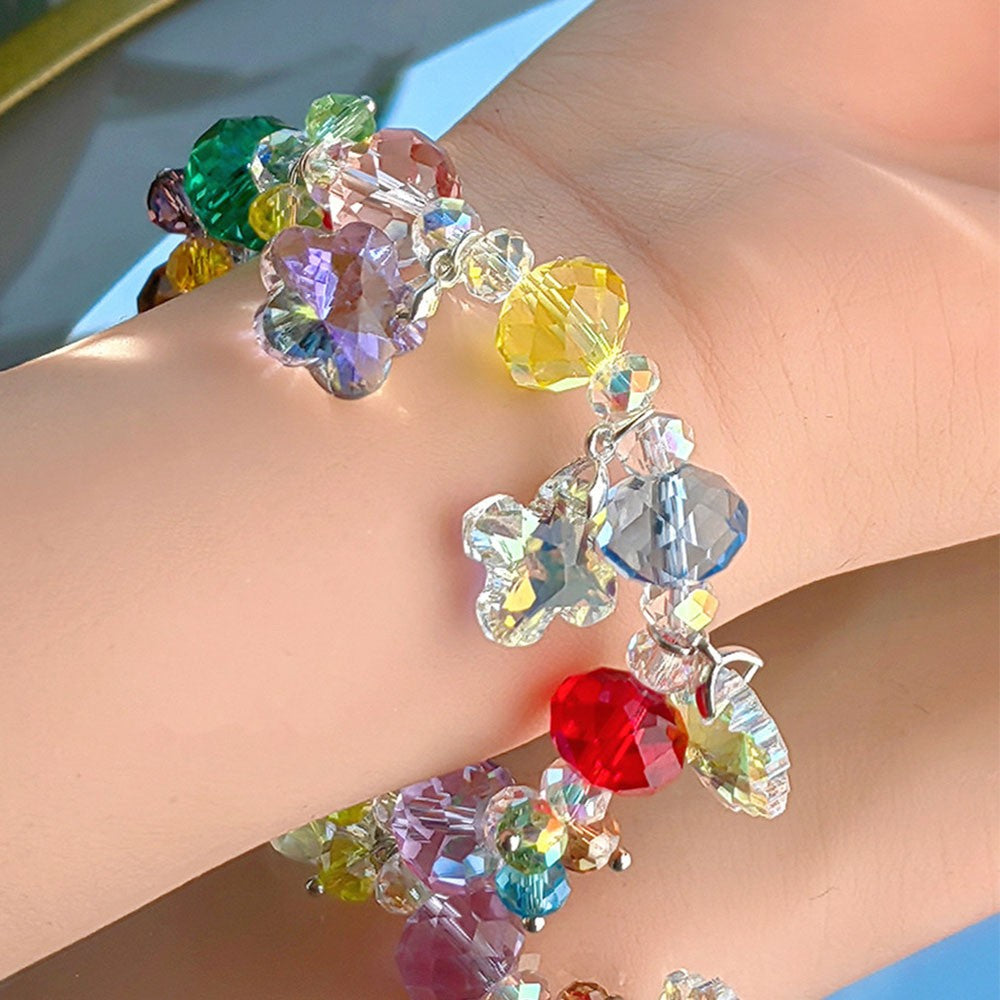 131 Pieces DIY Bracelet Kids Charm Bracelet Making Kit Beads Bracelet DIY Craft Multicolor