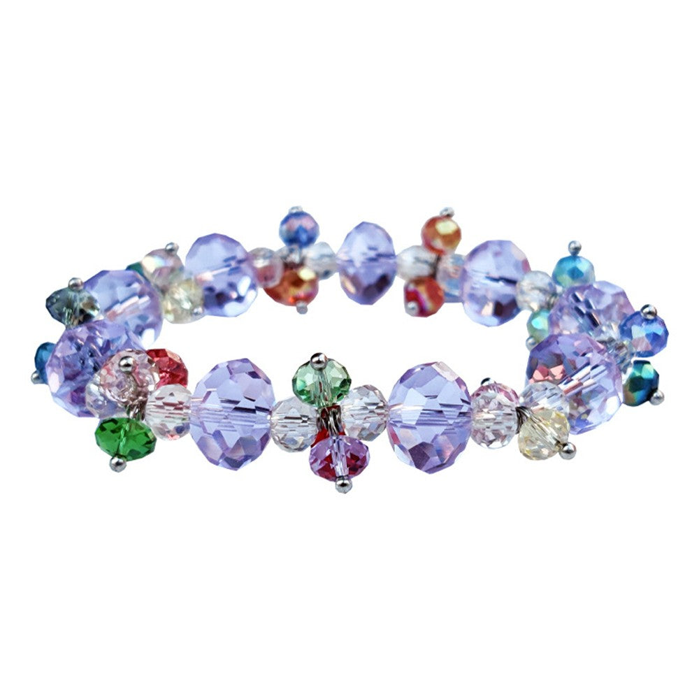 131 Pieces DIY Bracelet Kids Charm Bracelet Making Kit Beads Bracelet DIY Craft Purple