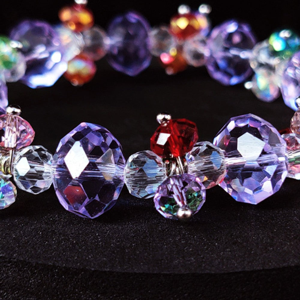 131 Pieces DIY Bracelet Kids Charm Bracelet Making Kit Beads Bracelet DIY Craft Purple