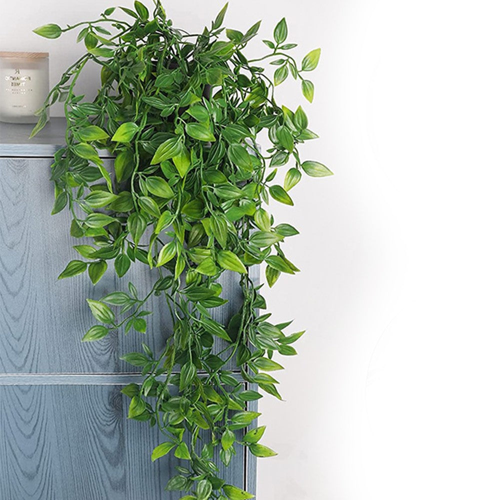 2Pcs Artificial Hanging Plants Fake Potted Plant Indoor Outdoor Wall Decoration Style 3