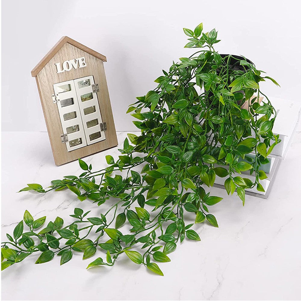2Pcs Artificial Hanging Plants Fake Potted Plant Indoor Outdoor Wall Decoration Style 3