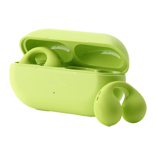 Bluetooth 5.3 Bone Conduction Headphones TWS Ear-Clip Earbuds Wireless Sports Headset Green