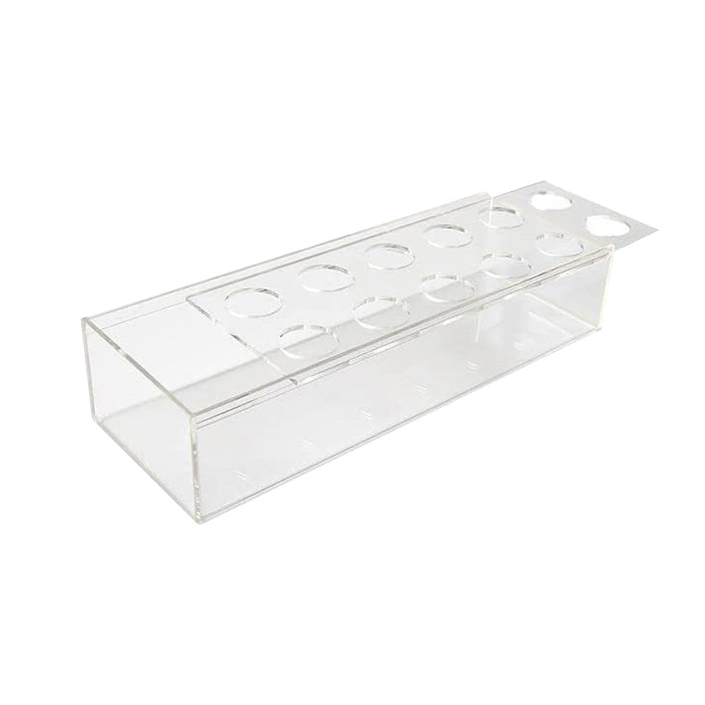 12-Hole Rectangular Acrylic Flower Vase Clear Floral Centerpiece Vase for Dining Table Wedding Tables Decorative Vase Home Decor