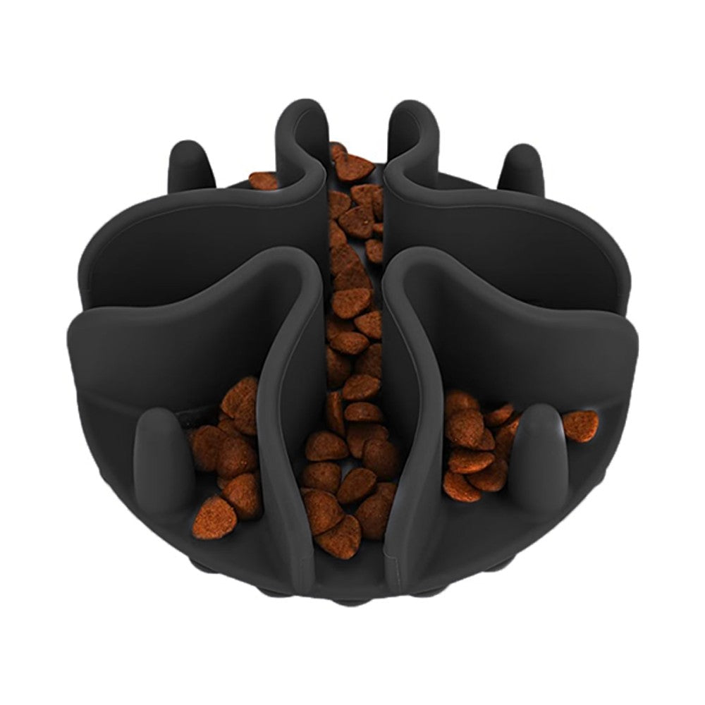 Pet Slow Feeder Dog Bowls Insert Licking Mat Silicone Pet Slow Feeding Mat Black