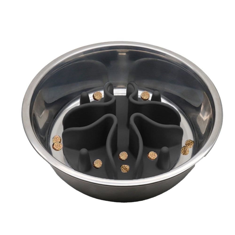 Pet Slow Feeder Dog Bowls Insert Licking Mat Silicone Pet Slow Feeding Mat Black