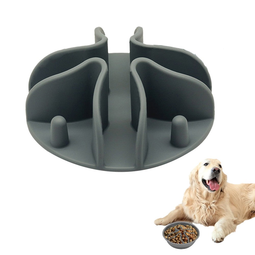 Pet Slow Feeder Dog Bowls Insert Licking Mat Silicone Pet Slow Feeding Mat Grey