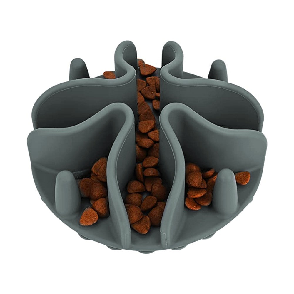 Pet Slow Feeder Dog Bowls Insert Licking Mat Silicone Pet Slow Feeding Mat Grey