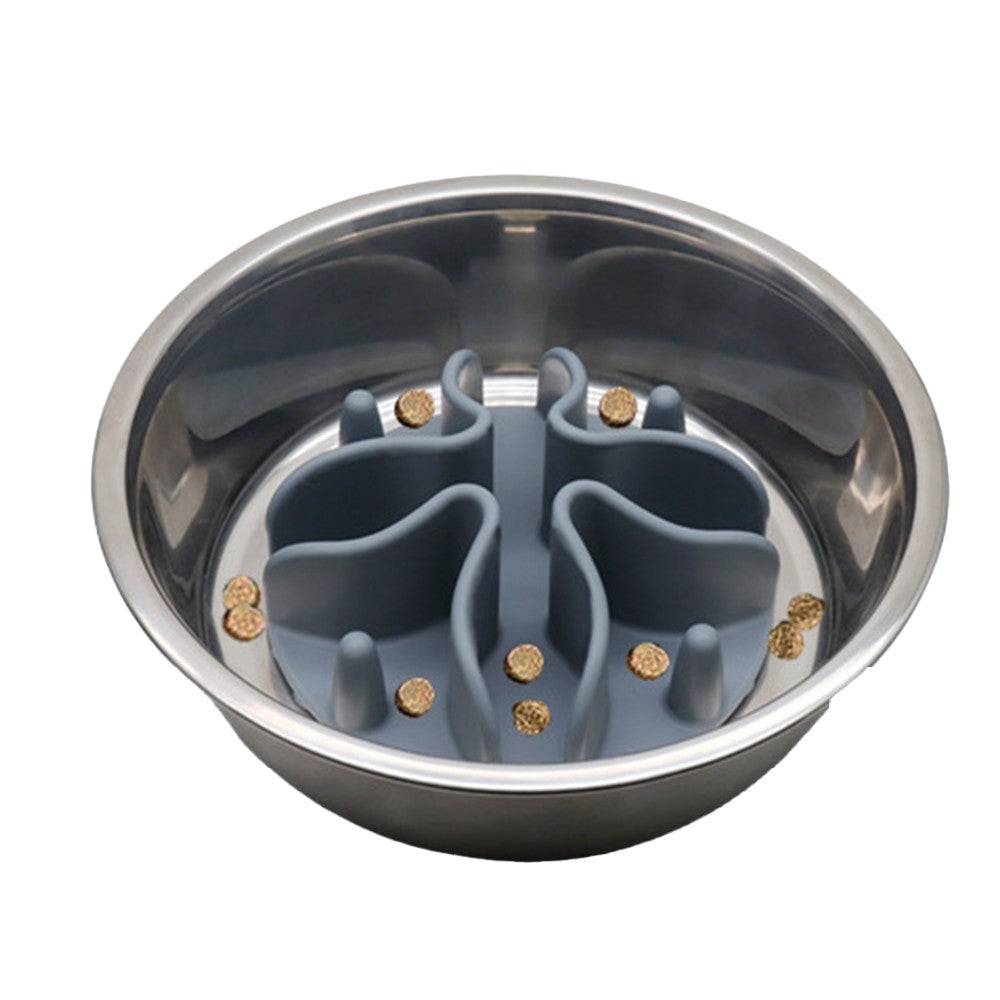 Pet Slow Feeder Dog Bowls Insert Licking Mat Silicone Pet Slow Feeding Mat Grey