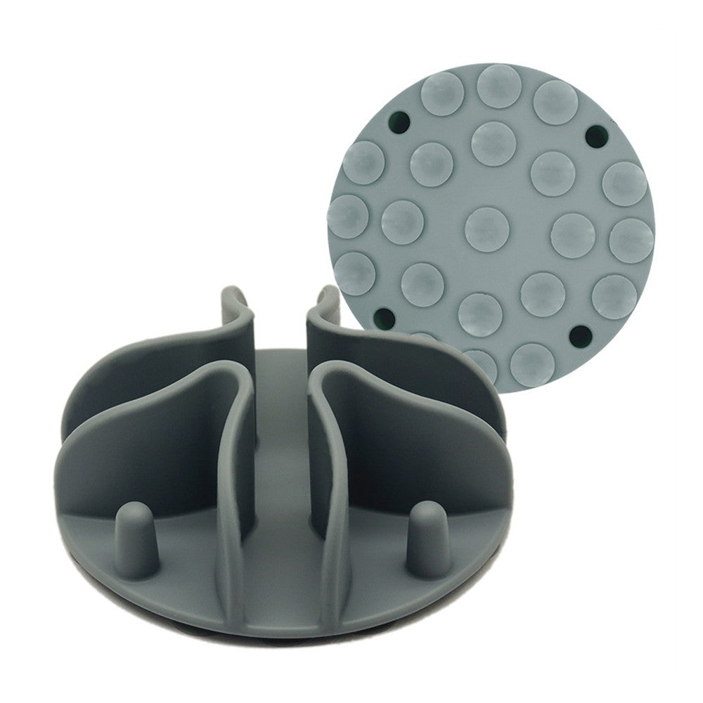 Pet Slow Feeder Dog Bowls Insert Licking Mat Silicone Pet Slow Feeding Mat Grey
