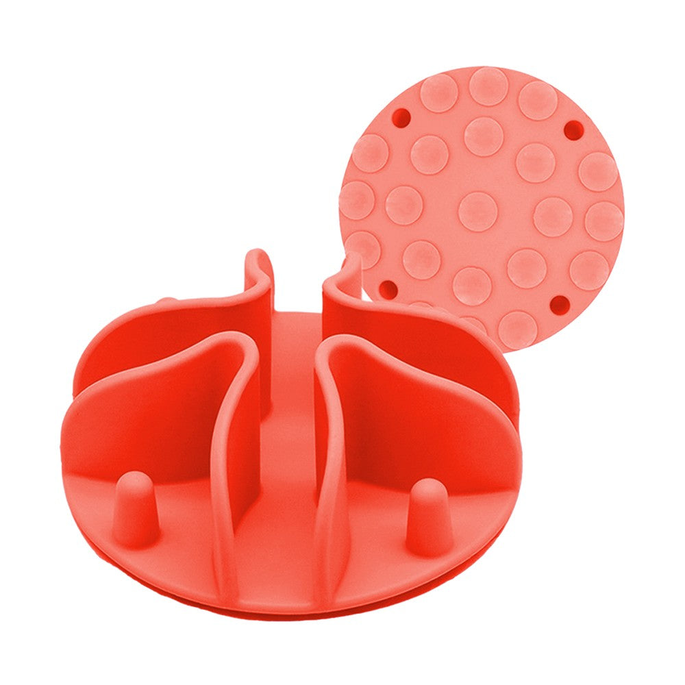 Pet Slow Feeder Dog Bowls Insert Licking Mat Silicone Pet Slow Feeding Mat Orange