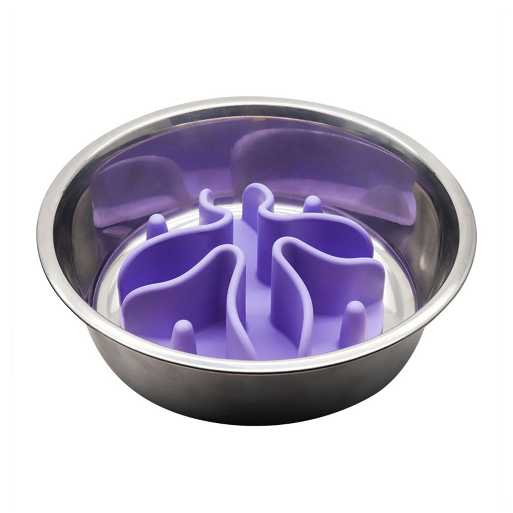Pet Slow Feeder Dog Bowls Insert Licking Mat Silicone Pet Slow Feeding Mat Purple