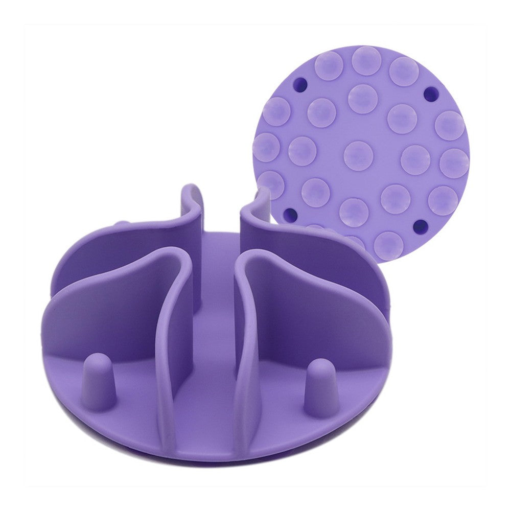 Pet Slow Feeder Dog Bowls Insert Licking Mat Silicone Pet Slow Feeding Mat Purple