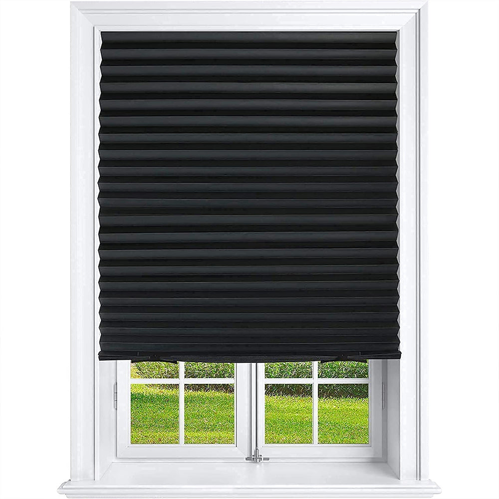 180x90cm Black Window Shades Pleated Blinds Light Blocking Pleated Shades