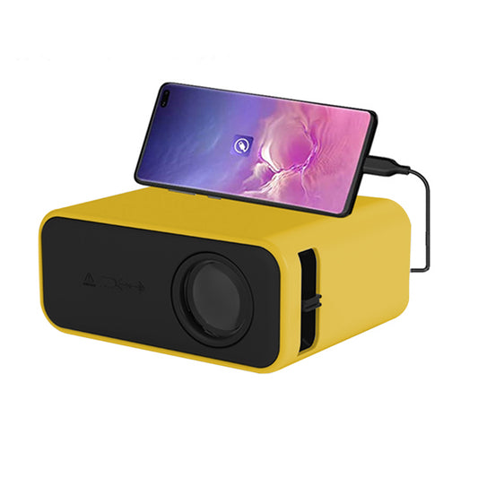 240P Portable USB Mini Projector Home Projector Movie Video Projector Yellow