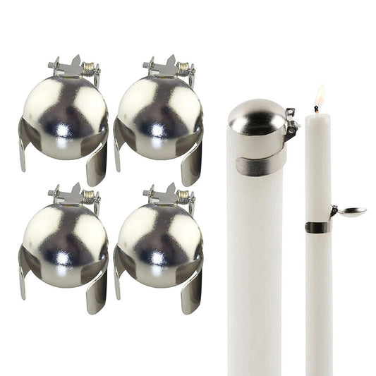 4Pcs Automatic Candle Snuffer Extinguisher Candle Wick Flame Extinguisher Candle Care Kit Silver