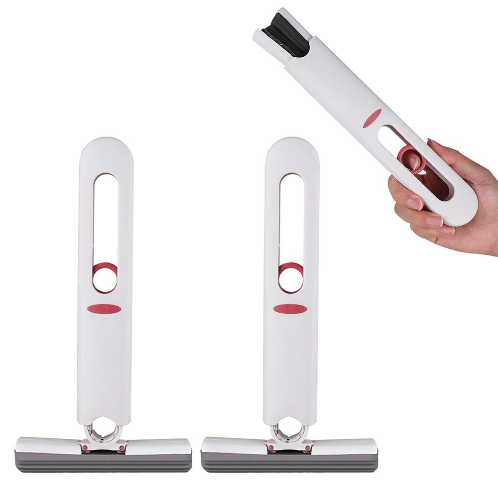 2 X Self-Squeeze Mini Mop Portable Desktop Glass Cleaning Mop Home Cleaner Tools