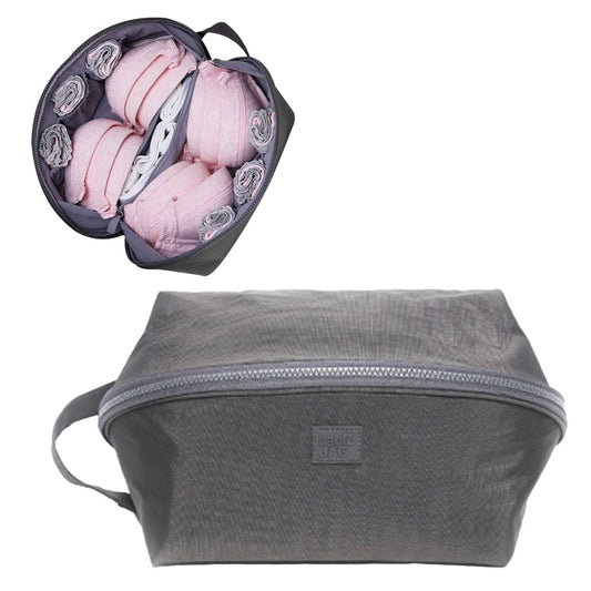 Travel Underwear Storage Bag Portable Bra Packing Organizer Lingerie Pouch Grey