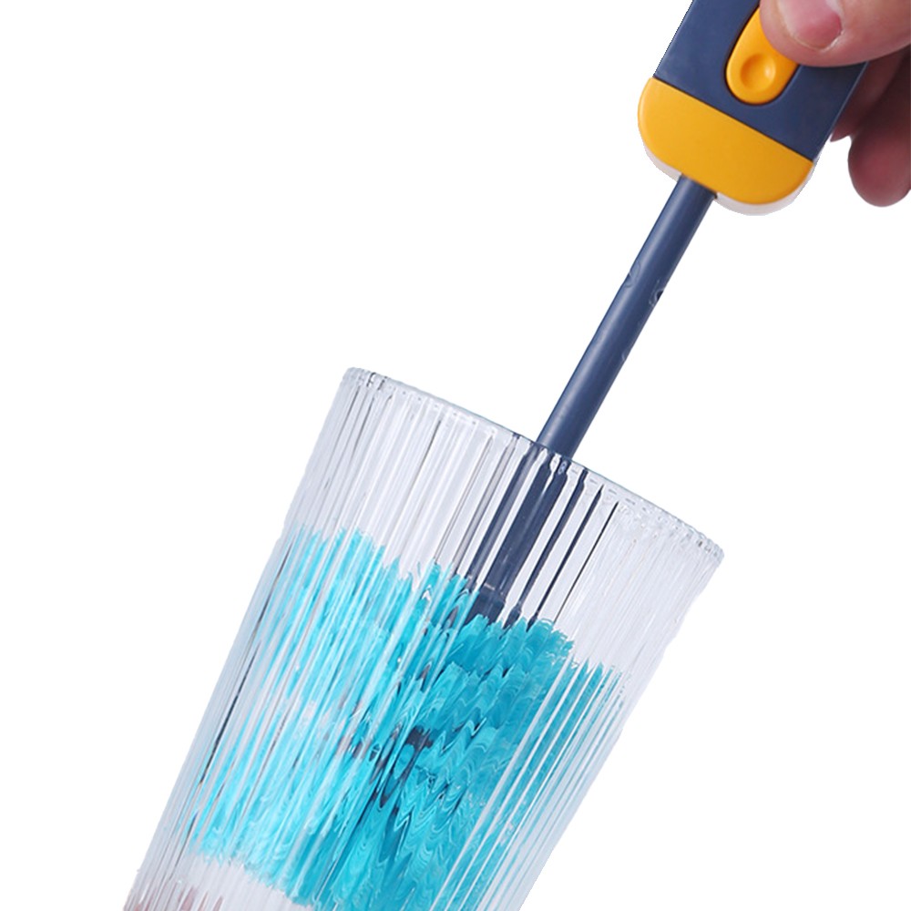2 X 4-in-1 Retractable Cup Cleaning Brush Multifunctional Cup Crevice Cleaning Brush