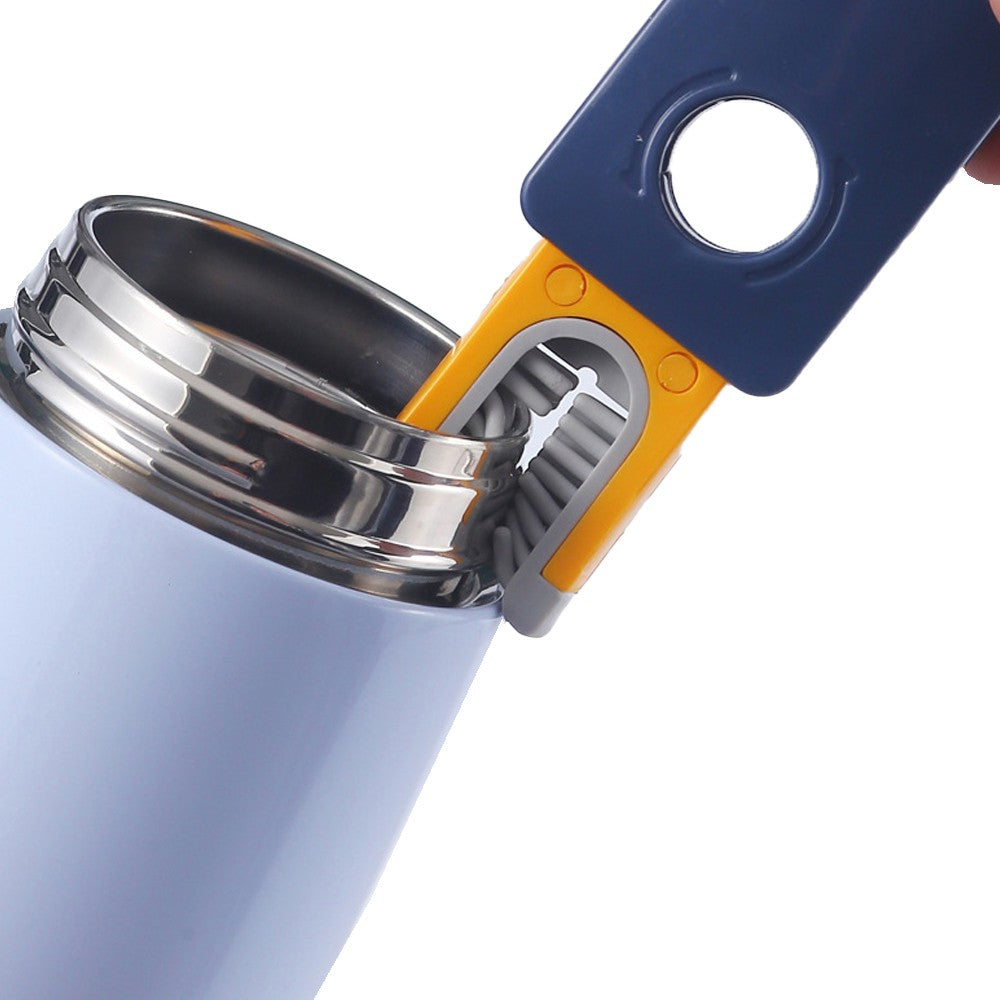 4-in-1 Retractable Cup Cleaning Brush Multifunctional Cup Crevice Cleaning Brush Blue