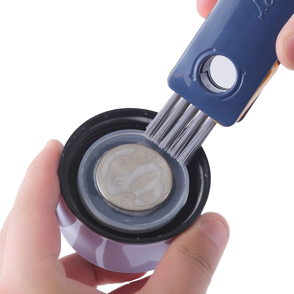 2 X 4-in-1 Retractable Cup Cleaning Brush Multifunctional Cup Crevice Cleaning Brush