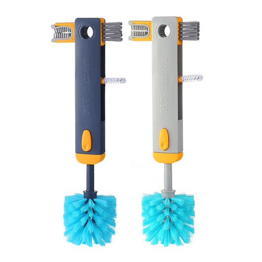 2 X 4-in-1 Retractable Cup Cleaning Brush Multifunctional Cup Crevice Cleaning Brush