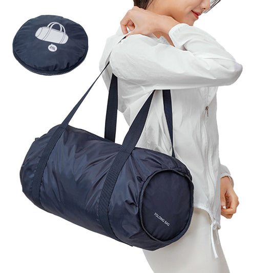 Foldable Duffel Bag Sports Gym Bag Yoga Bag with Inner Pocket Blue