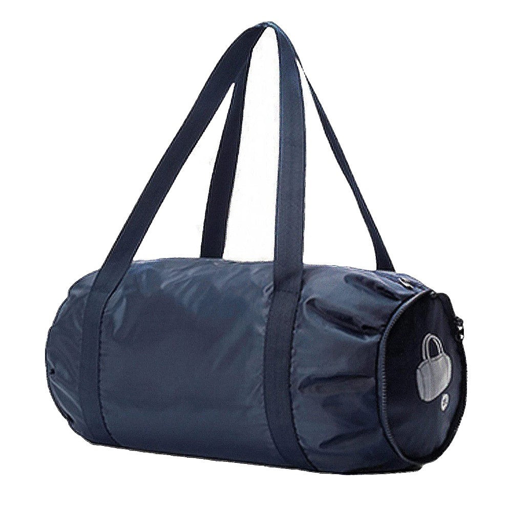 2 X Foldable Duffel Bag Sport Gym Bag Yoga Bag with Inner Pocket Black Navy Blue