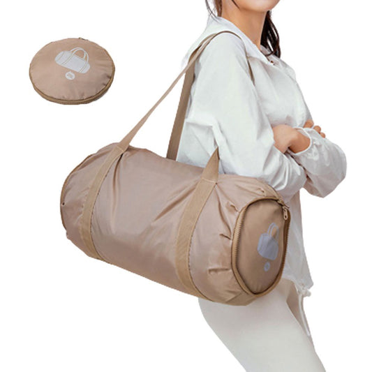 Foldable Duffel Bag Sports Gym Bag Yoga Bag with Inner Pocket Khaki
