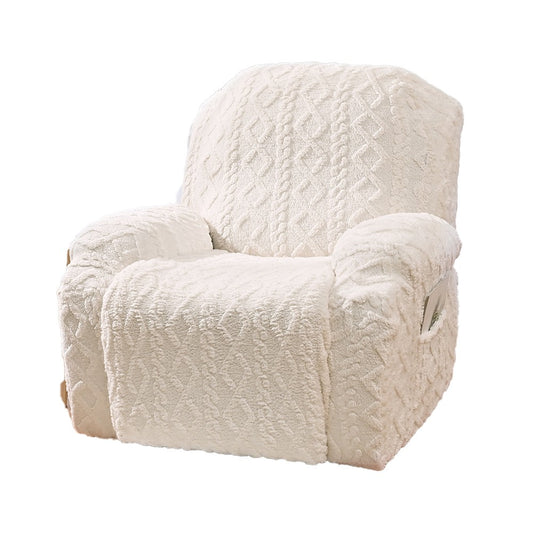 Stretch Recliner Cover Lift Reclining Cover Recliner Slipcovers with Side Pocket Beige