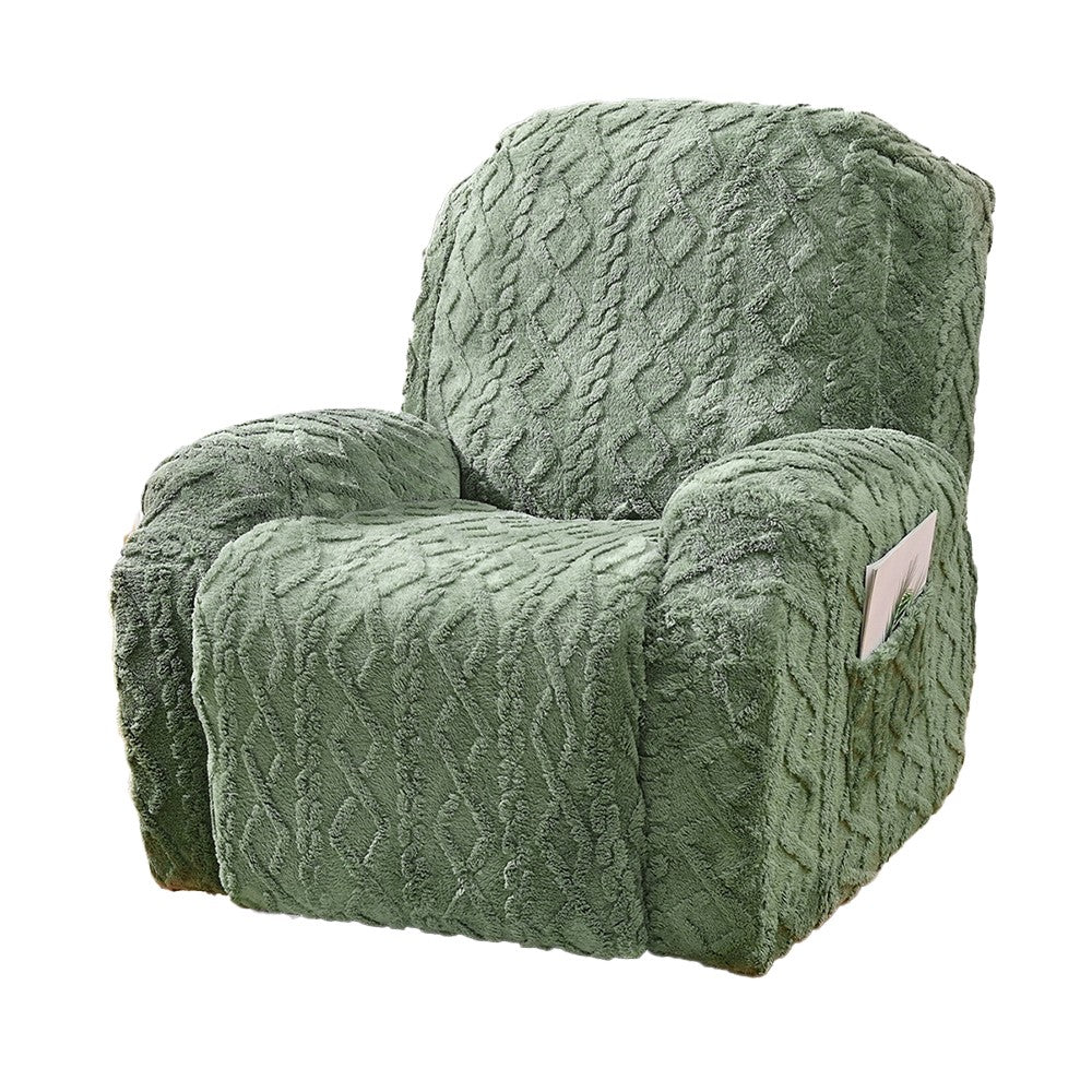 Stretch Recliner Cover Lift Reclining Cover Recliner Slipcovers with Side Pocket Green